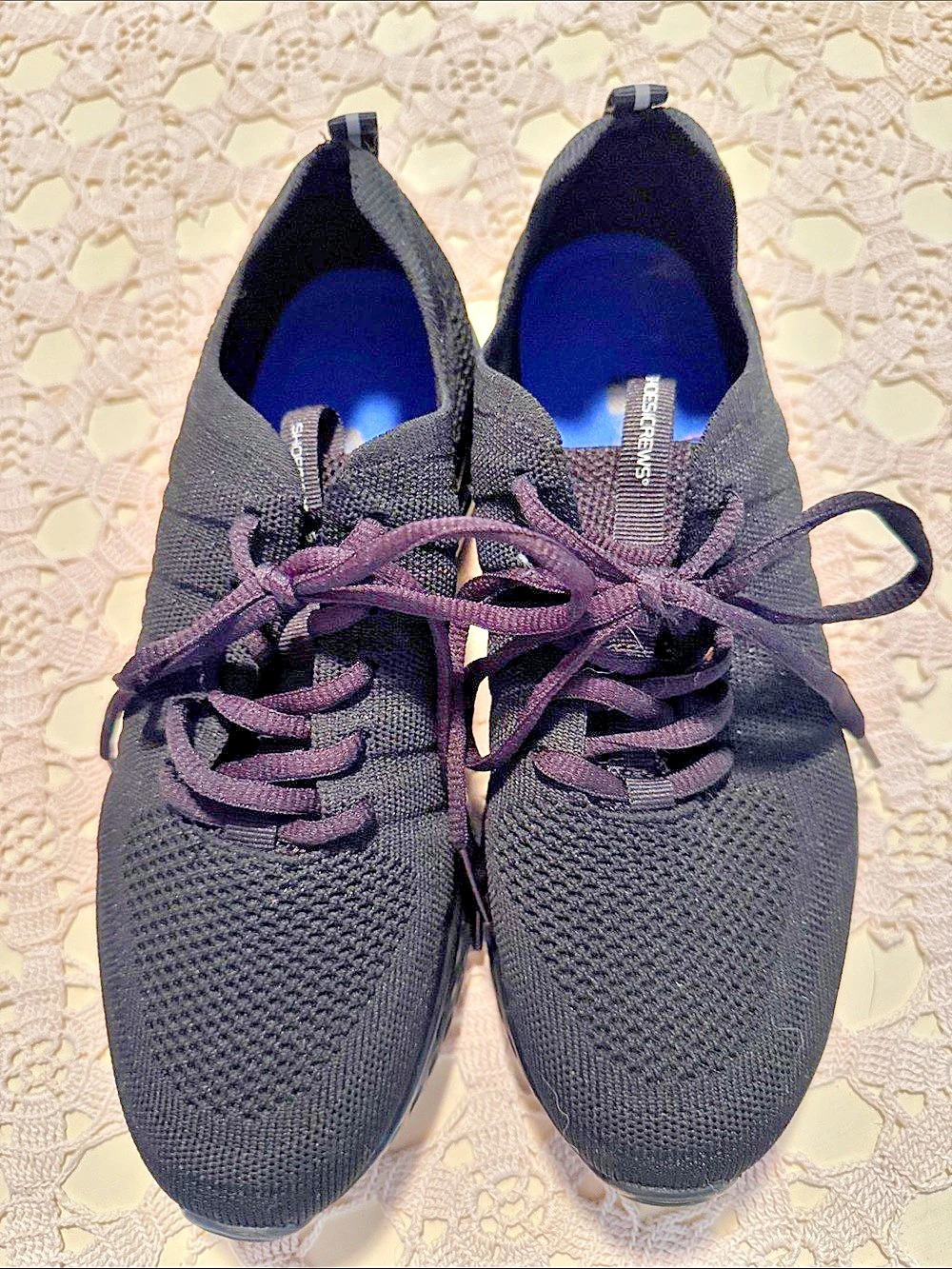 Shoes For Crews Sleek Knit Black Sneakers